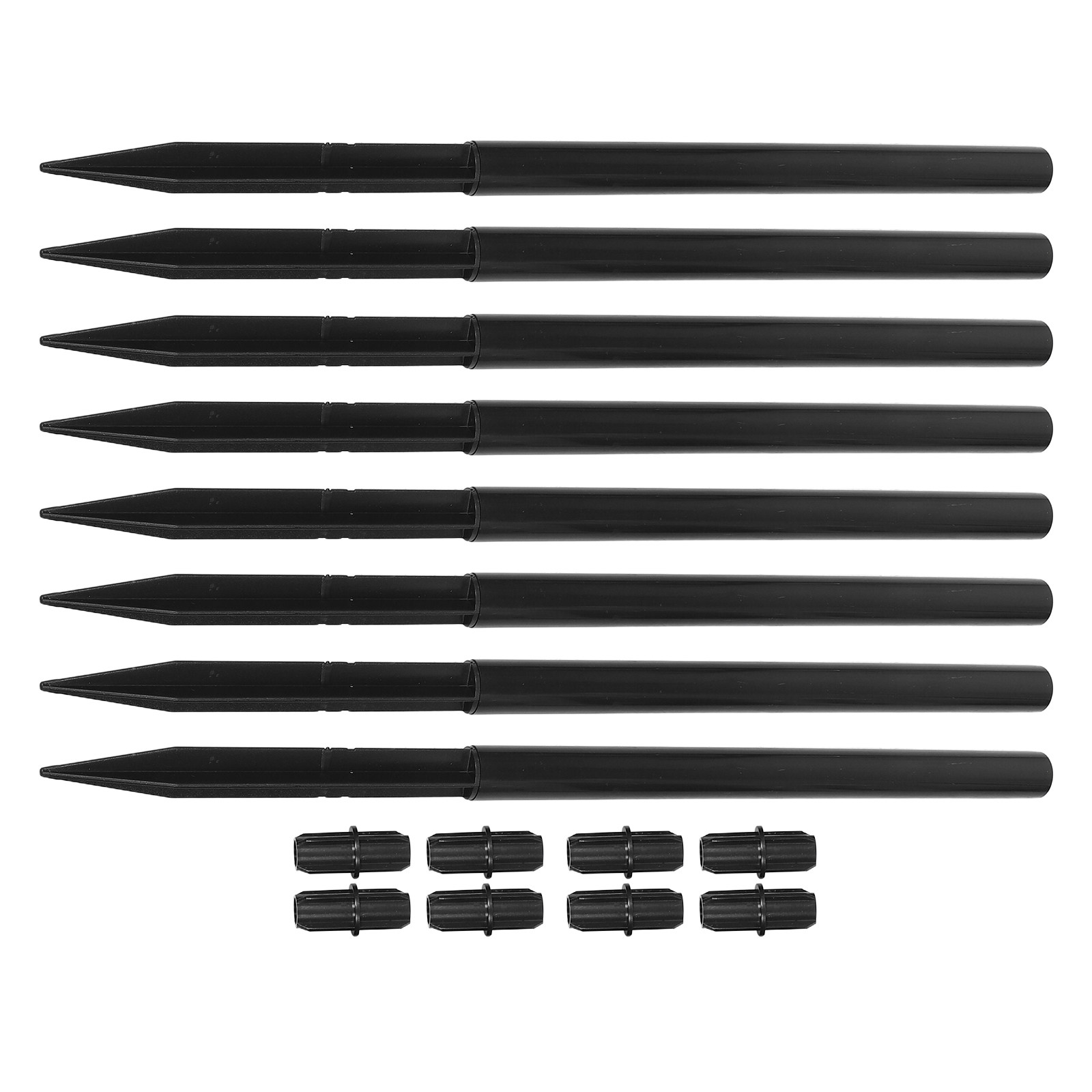 Outdoor Lighting Pathway - 8Set Solar Light Stakes Black Plastic