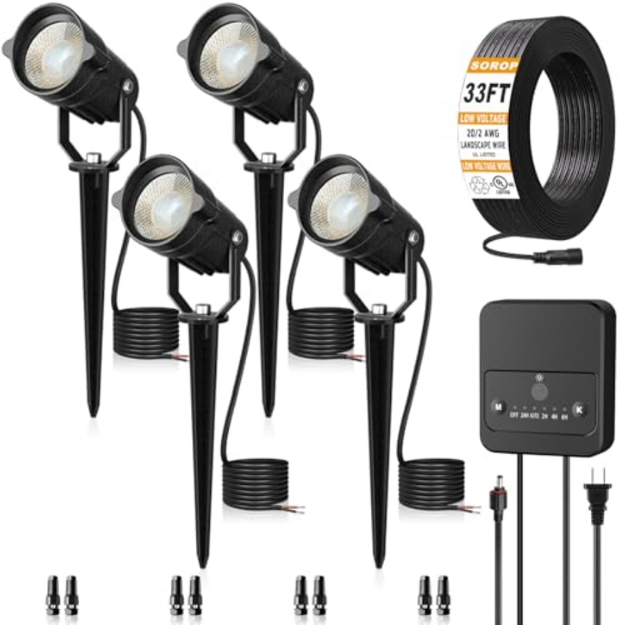 Landscape Lighting Kit Low Vol - đánh giá và giá Outdoor Lighting Kit With Transformer