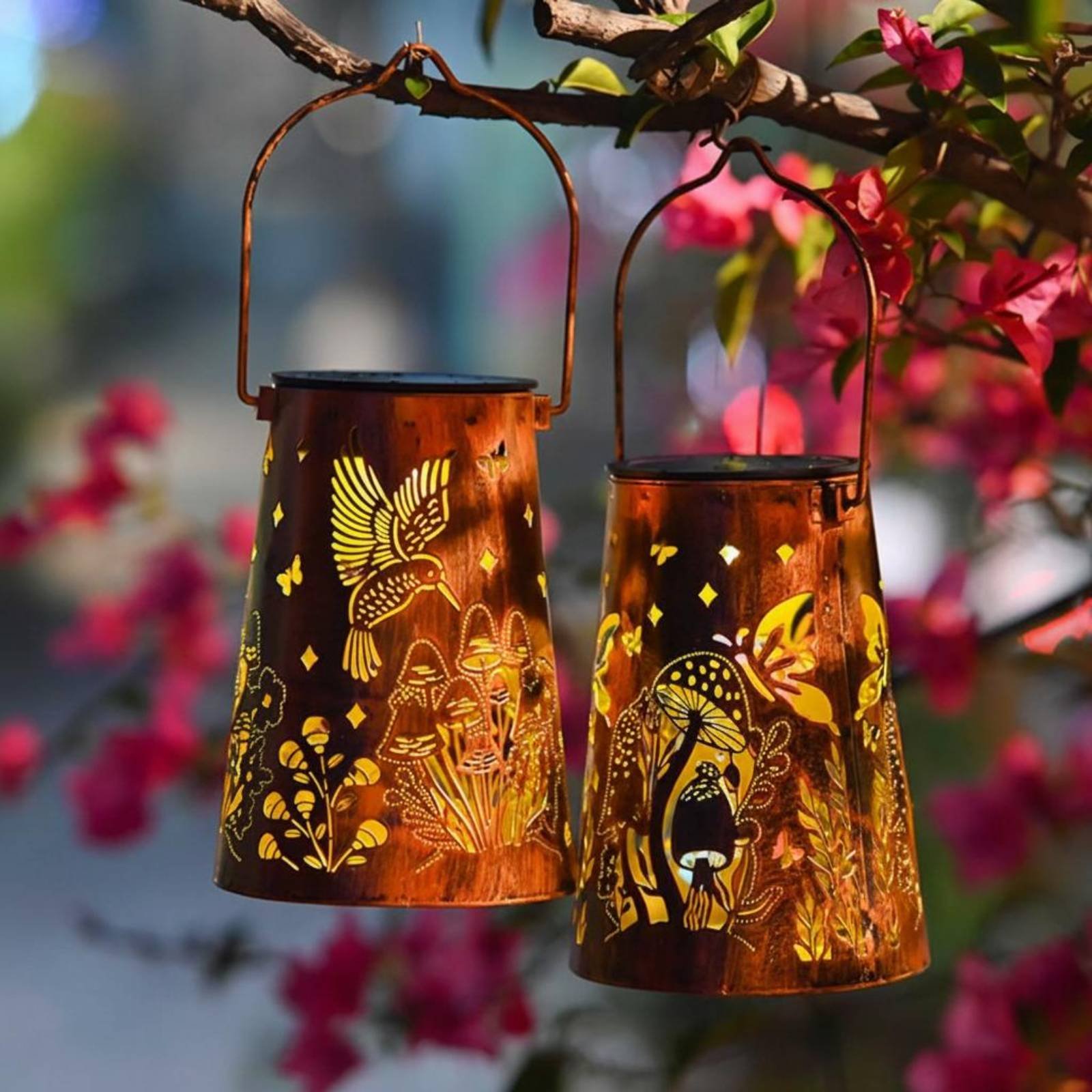Floral Garden Lantern Pattern  - đánh giá và giá Outdoor Lighting Battery