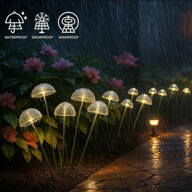 6LEDS Solar Mushroom Ambient L - đánh giá và giá Outdoor Lighting Jellyfish
