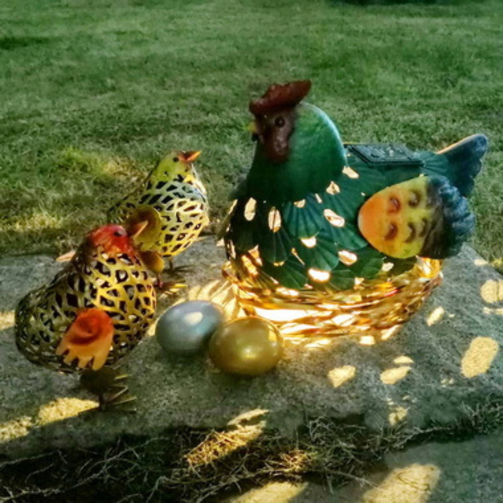 Solar Lantern Chicken Statue O - đánh giá và giá Outdoor Lighting Yard Decoration