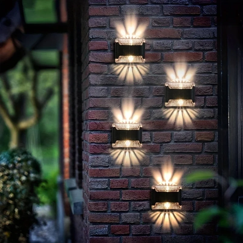 4pc Solar Wall Light: Outdoor  - đánh giá và giá Outdoor Lighting Jellyfish