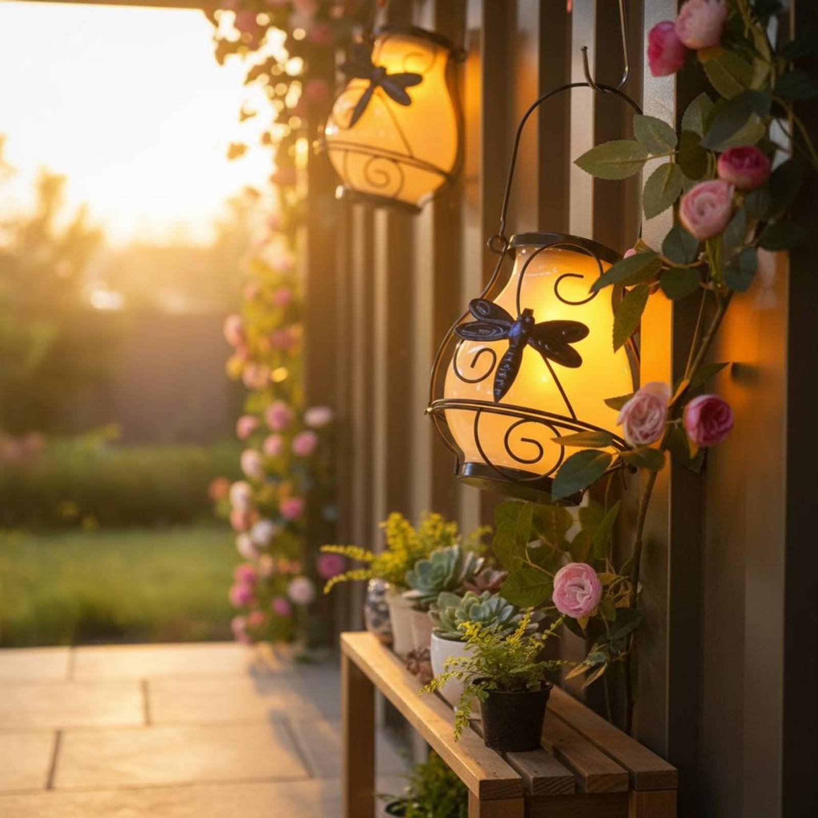 Solar Butterfly Lantern Waterp - đánh giá và giá Outdoor Lighting Battery