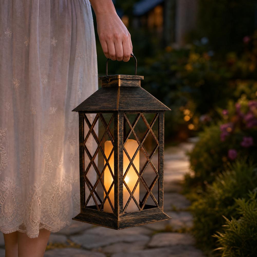 Retro Solar Lantern, Outdoor S - đánh giá và giá Outdoor Lighting Yard Decoration