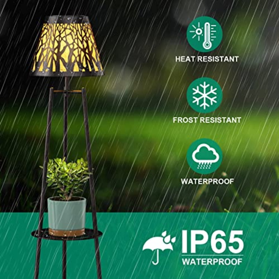 2 Pack Outdoor Solar Floor Lam - đánh giá và giá Outdoor Lighting And Decor