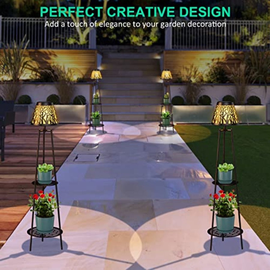 2 Pack Outdoor Solar Floor Lam - đánh giá và giá Outdoor Lighting And Decor