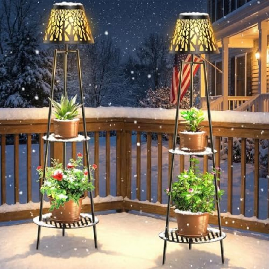 2 Pack Outdoor Solar Floor Lam - đánh giá và giá Outdoor Lighting And Decor