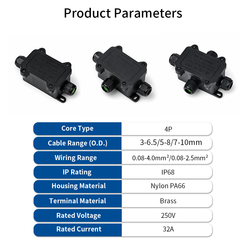 IP68 Waterproof Junction Box 2 - đánh giá và giá Outdoor Lighting Cable