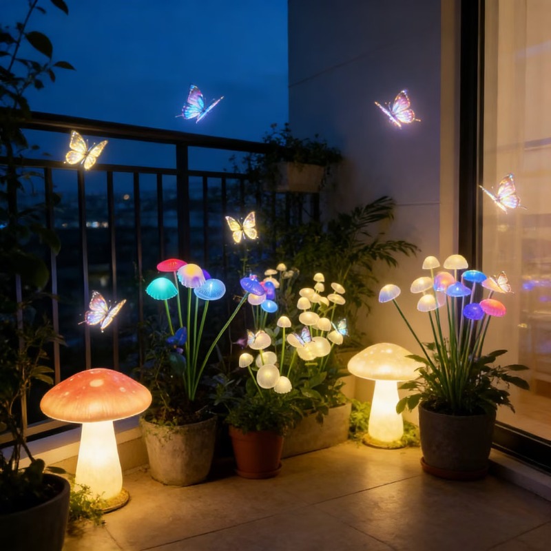 Solar Jellyfish Mushroom Light - đánh giá và giá Outdoor Lighting Jellyfish