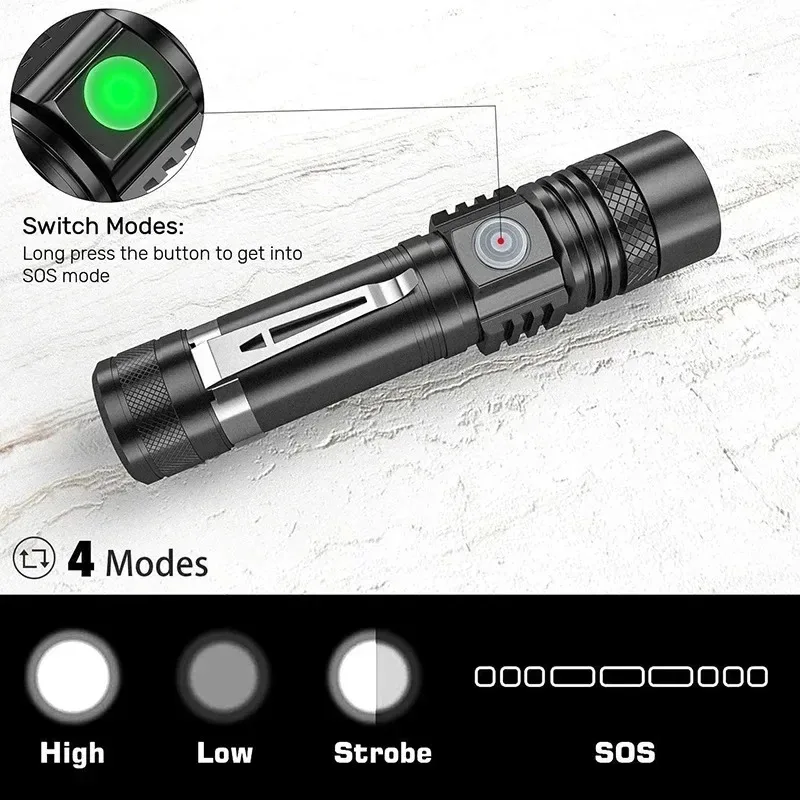 T6 LED Rechargeable Flashlight - đánh giá và giá Outdoor Lighting House