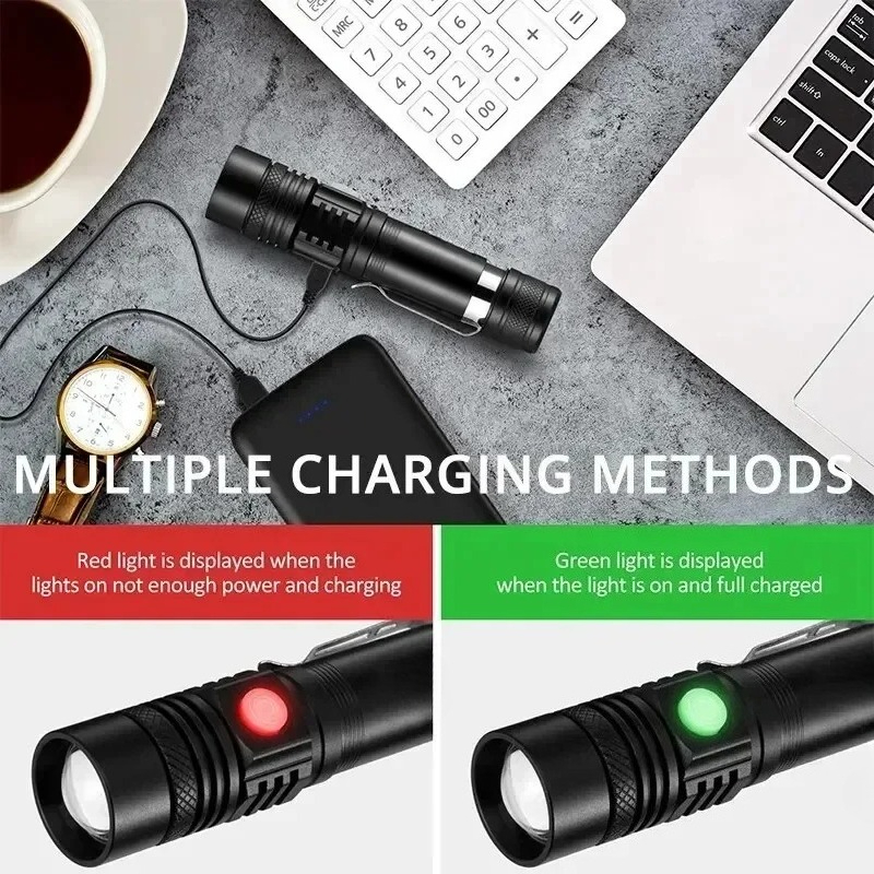 T6 LED Rechargeable Flashlight - đánh giá và giá Outdoor Lighting House