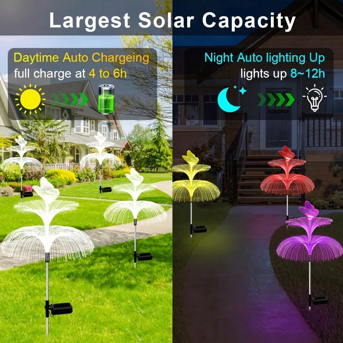 2pcs Solar Powered Jellyfish G - đánh giá và giá Outdoor Lighting Jellyfish