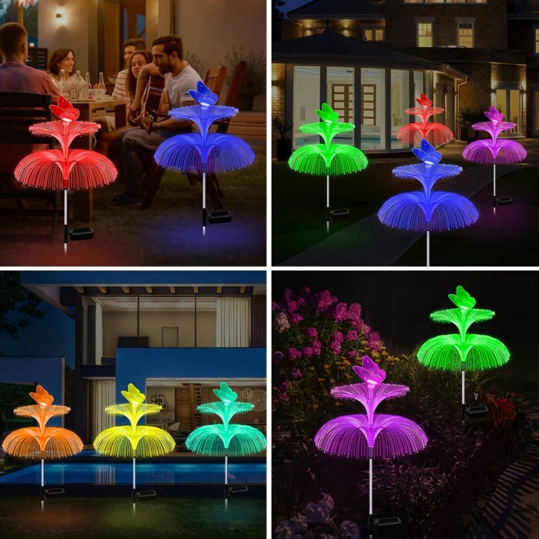2pcs Solar Powered Jellyfish G - đánh giá và giá Outdoor Lighting Jellyfish