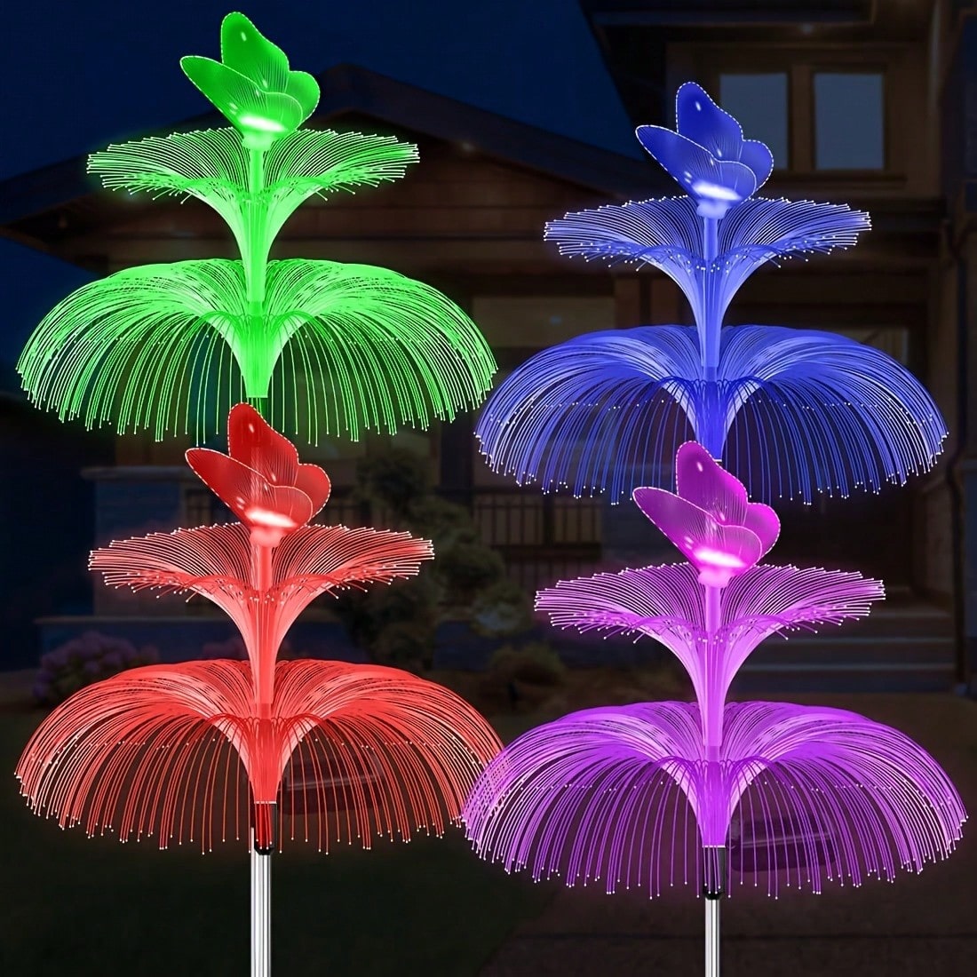2pcs Solar Powered Jellyfish G - đánh giá và giá Outdoor Lighting Jellyfish