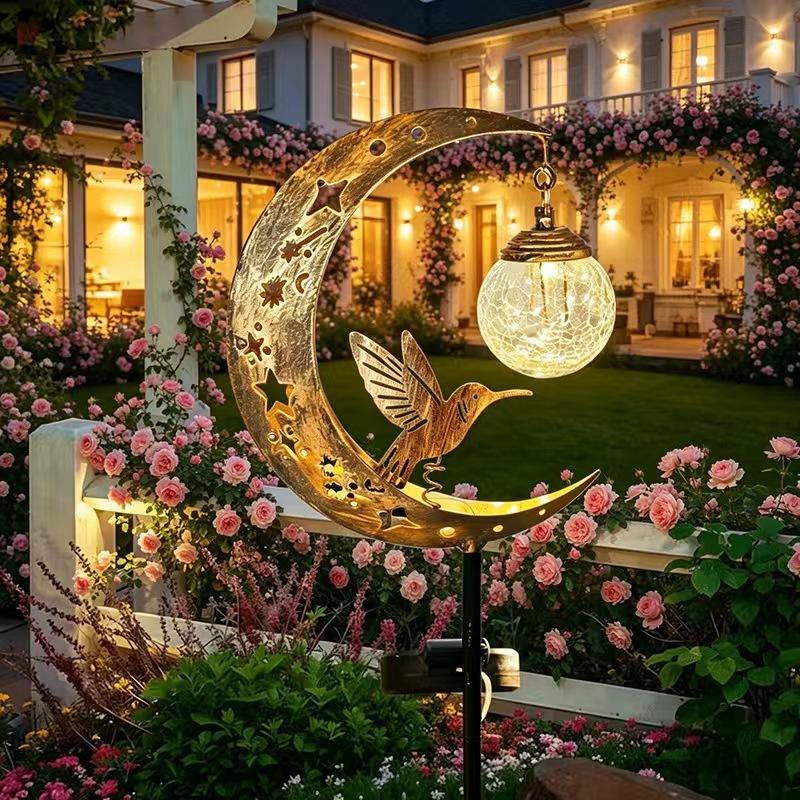 Solar Lawn Light Iron Hummingb - đánh giá và giá Outdoor Lighting Yard Decoration